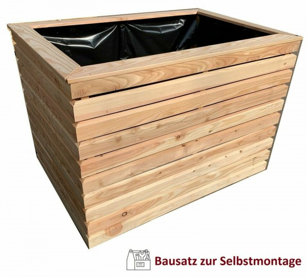 Hochbeet aus sibirischer Lärche Rhombusprofil Blumenkasten